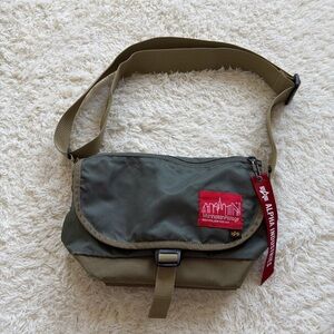 Alpha Industries Olive and Khaki Messenger Bag